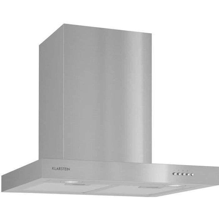 Klarstein Zarah Hotte Aspirante Design Ultra Plat En Acier Inoxydable 60cm 3 Niveaux De Puissance Extraction 620m H Achat Vente Hotte Cdiscount