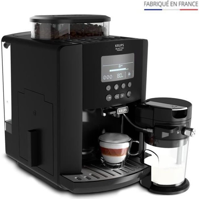 KRUPS YY4133FD Arabica Latte, Expresso, Broyeur à grain, Cafetière