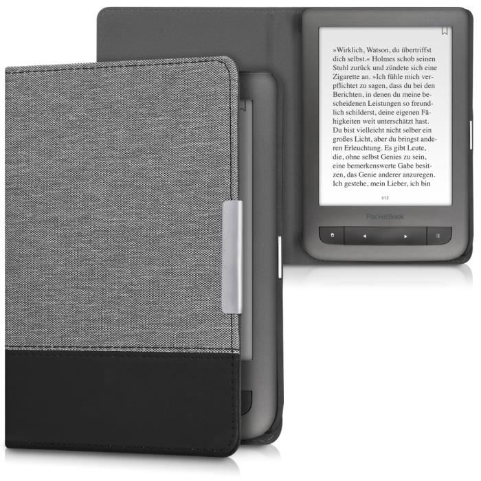 Kwmobile Etui Liseuse Compatible Avec Pocketbook Touch Lux 3 Basic Lux Basic Touch 2 Housse Avec Rabat Magnetique En Tissu Canevas Prix Pas Cher Cdiscount