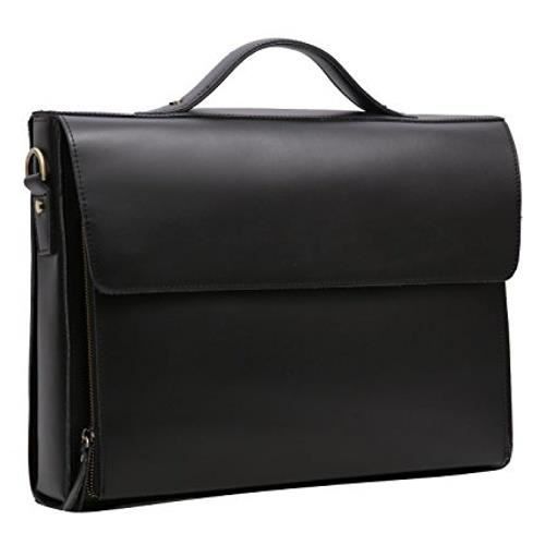 Leathario sac serviette en cuir hommes sac homme cuir sac a main cuir sac messager sac ordinateur cuir noirtaille 39.5 x 29x Cdiscount Bagagerie Maroquinerie