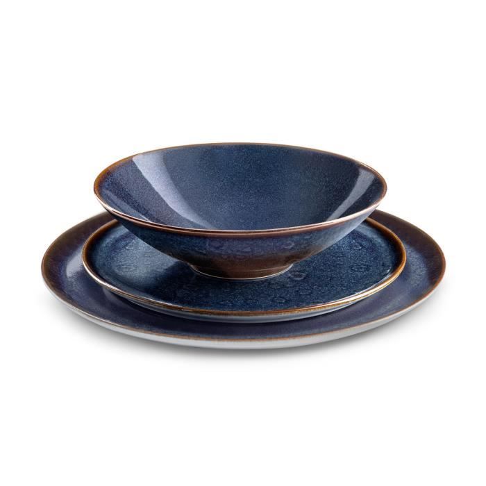 Yumi Bleu - Service de vaisselle 18 pièces