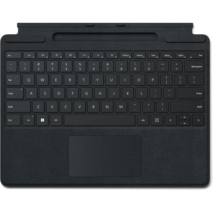 Microsoft Surface clavier Signature Keyboard, Noir, compatible Surface Pro 8 et Pro X (Clavier AZERTY)