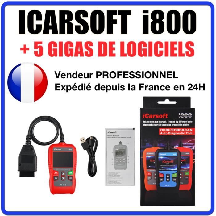 iCarsoft i800 - Valise Diagnostique Multimarque Auto En Français Obd avec Ecran - AUTOCOM DELPHI