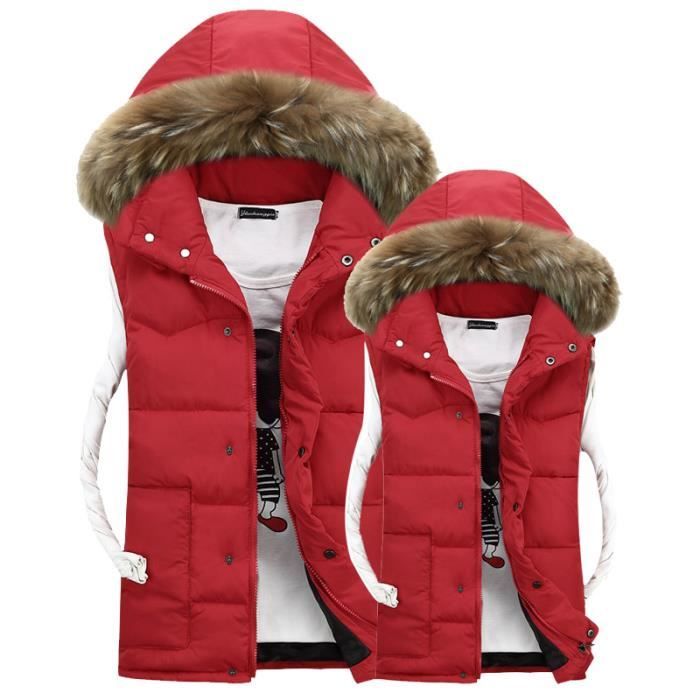 Doudoune sans manche avec shop fourrure homme