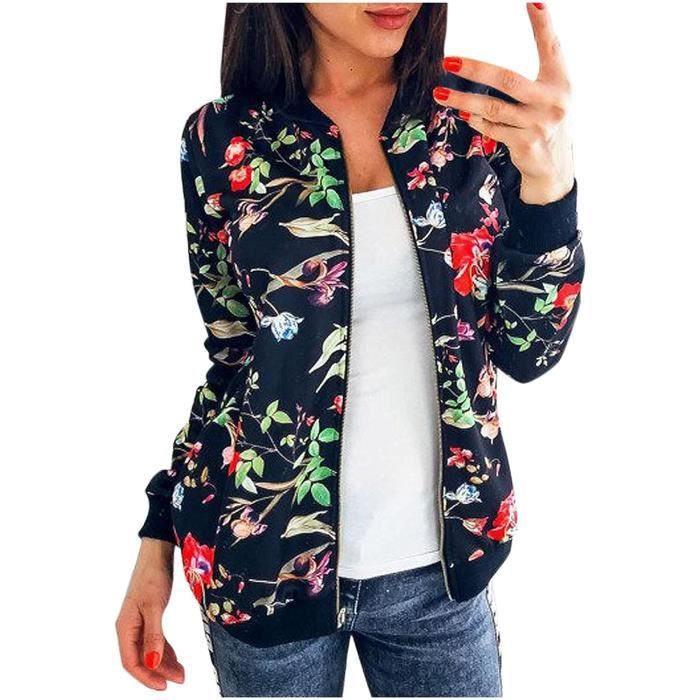 BLOUSON Veste Sport Femme Chic et Elegant Blouson Moto Femme Pas