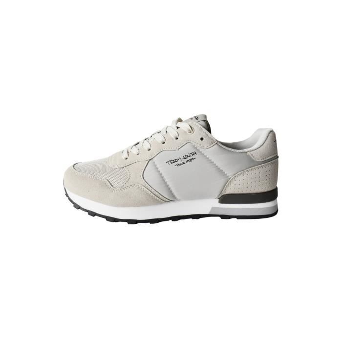 Teddy smith Sneakers basses anti-dérapantes - Teddy Smith - Homme - Beige - Textile - Lacets - Plat