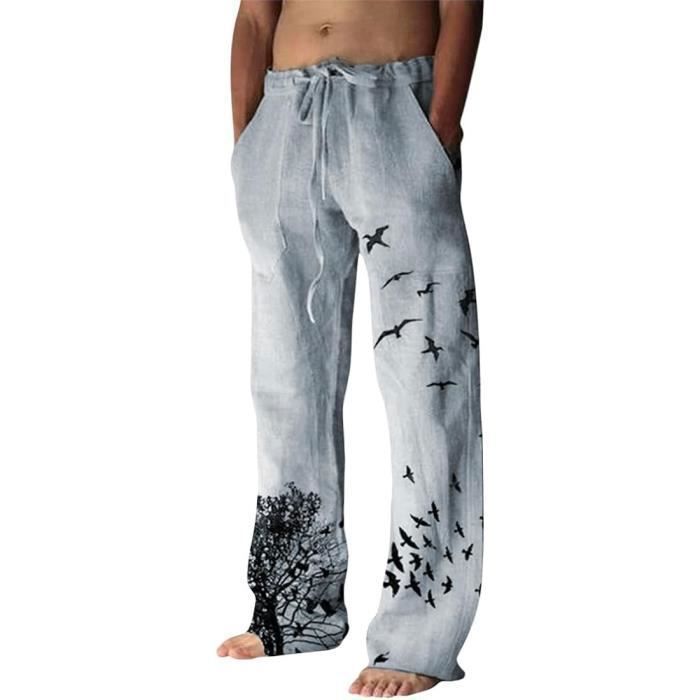 Pantalon fluide homme taille élastique deals