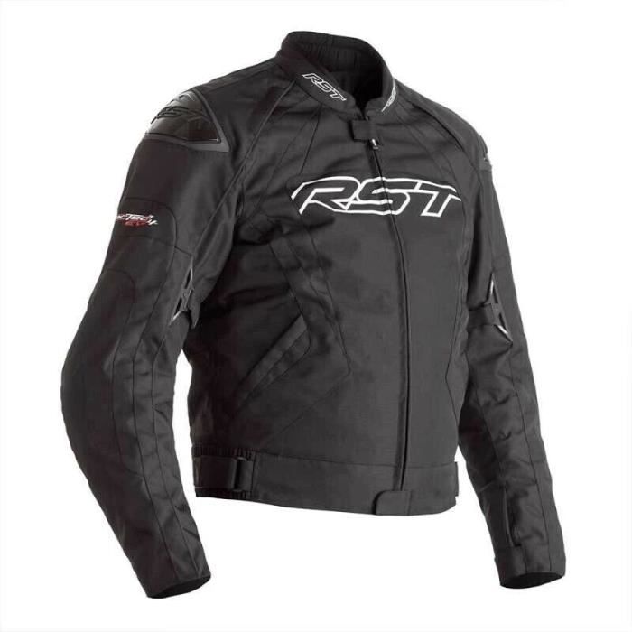 RST Giacca Moto Uomo Tractech Evo 4 Tessile Nera, Con Protezioni CE Livello 1, Impermeabile SinuAqua, Certificazione AAA - 4