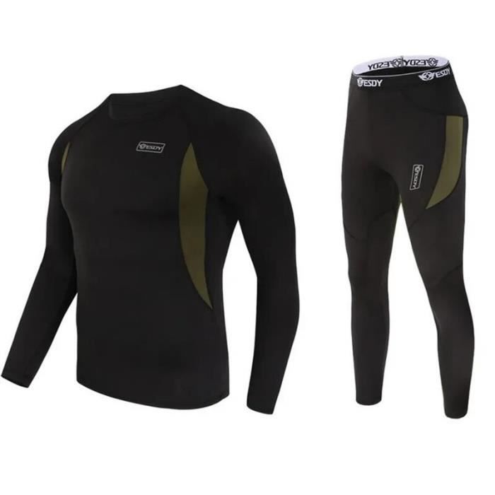 Lot 5 Caleçons Longs Homme Coton Respirant – Thermiques Col Long, Sous-vêtements Blanc 3XL Confort