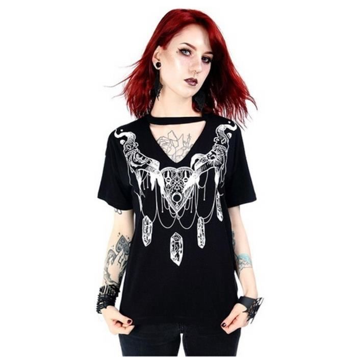 Afterlight Chaperon Rouge T-Shirt Femmes Gothique Punk Rock Emo Loup Afterlight Chaperon Rouge T-Shirt Femmes Gothique Punk Rock Emo Loup