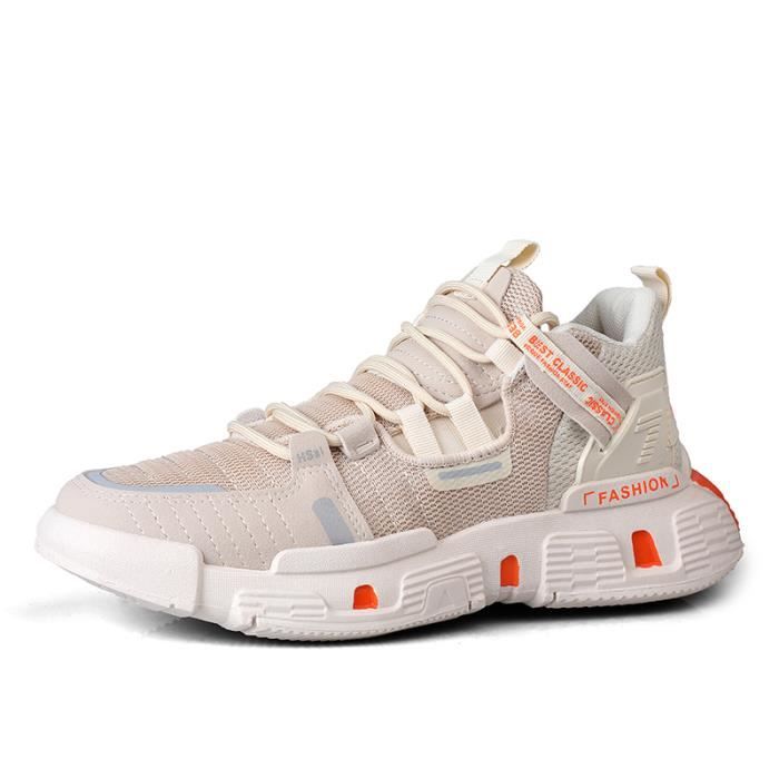 Baskets Homme Légères Et Respirantes - Chaussures De Running, Fitness, Gym - Semelle Caoutchouc Antidérapante - Confort Souple Pour Sport Et Quotidien