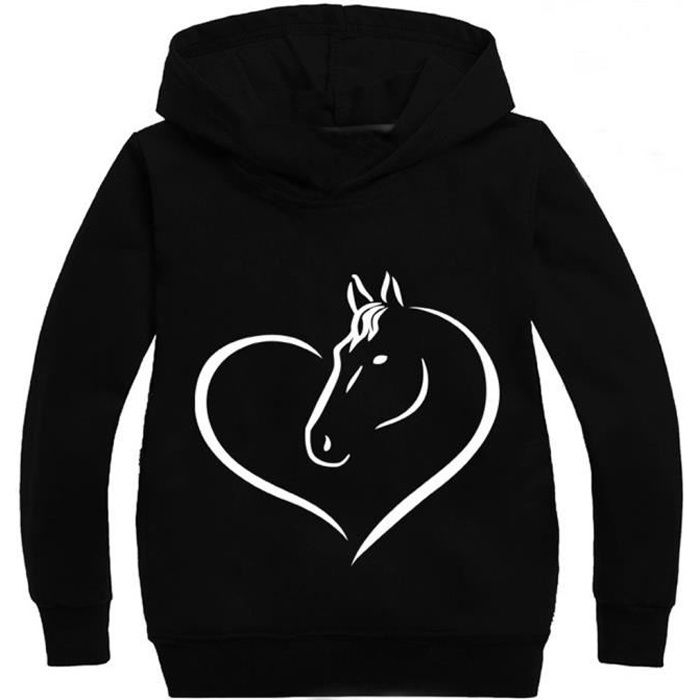 Ados Enfants Garcons Filles Lettre Polaire Tops Sweat A Capuche Outwear Pull Noir Noir Cdiscount Pret A Porter