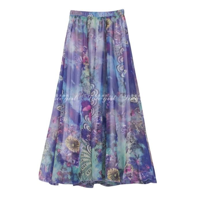 Jupe Longue PER UNA M&S – Corail Imprimé Floral, Taille UK 10, Viscose