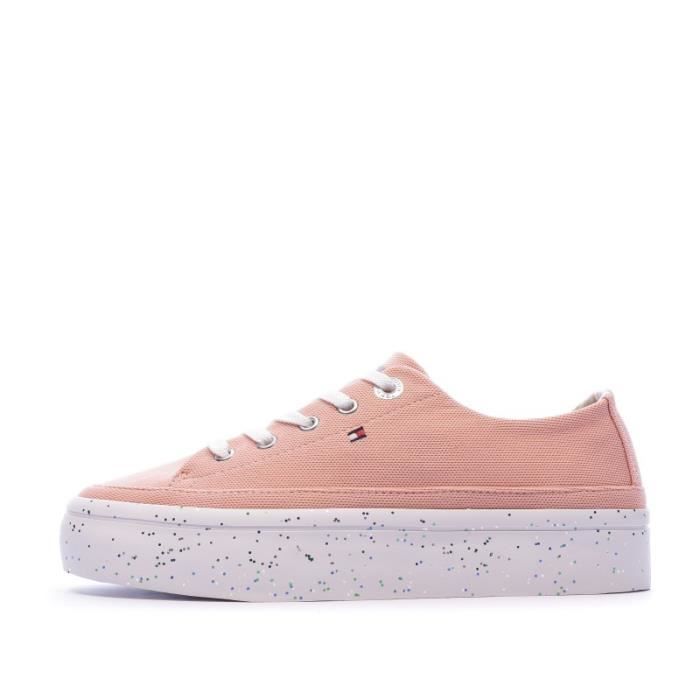 converse plateforme corail