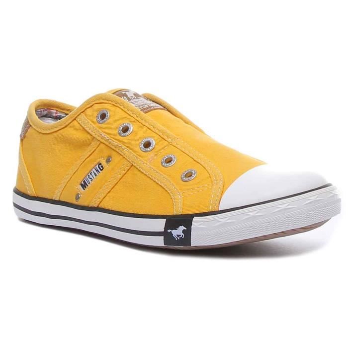 Basket toile jaune discount