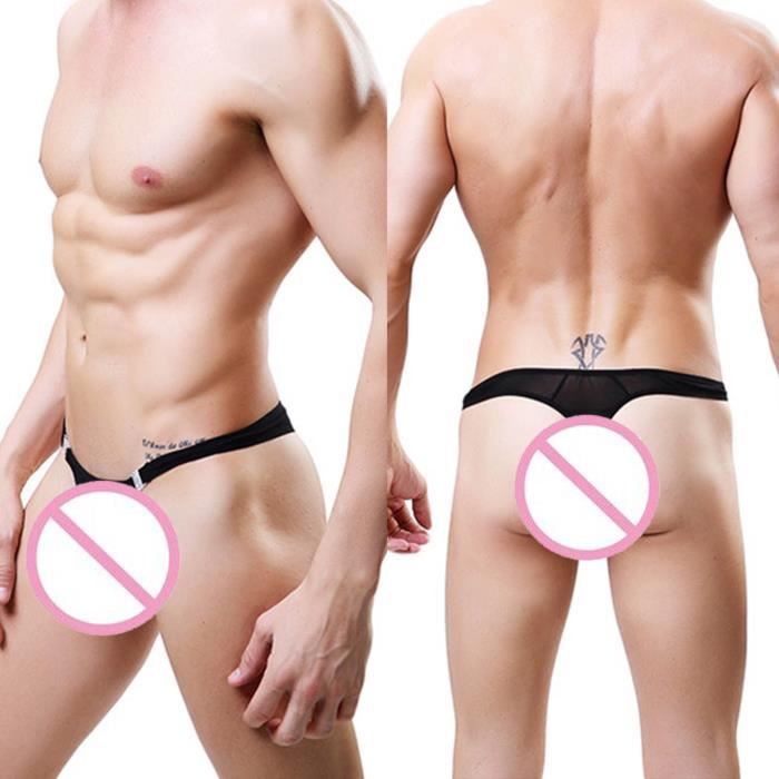 Micro slip 2025 homme transparent
