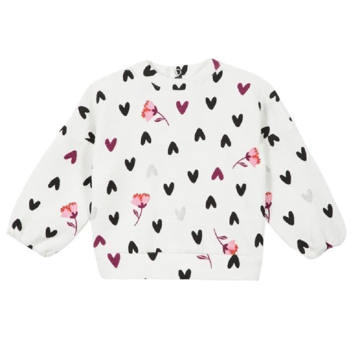 Sweat Blanc Bebe Fille Catimini CR15003