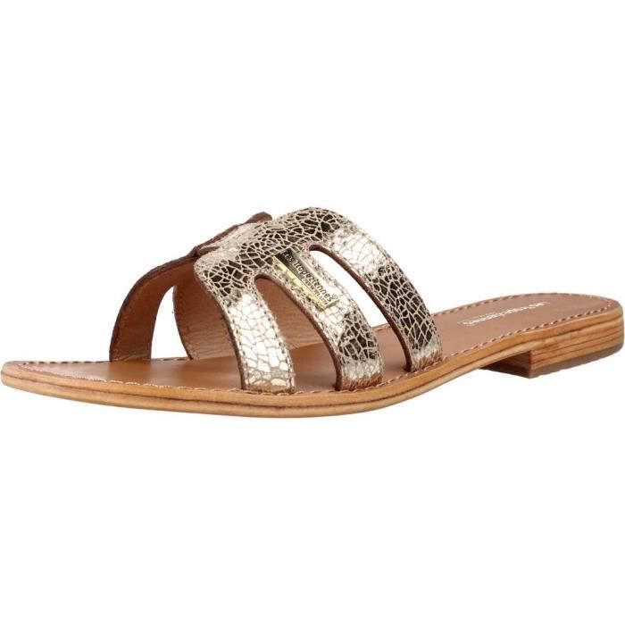 Sandale Les Tropeziennes Hadamia en cuir Or Femme Jaune