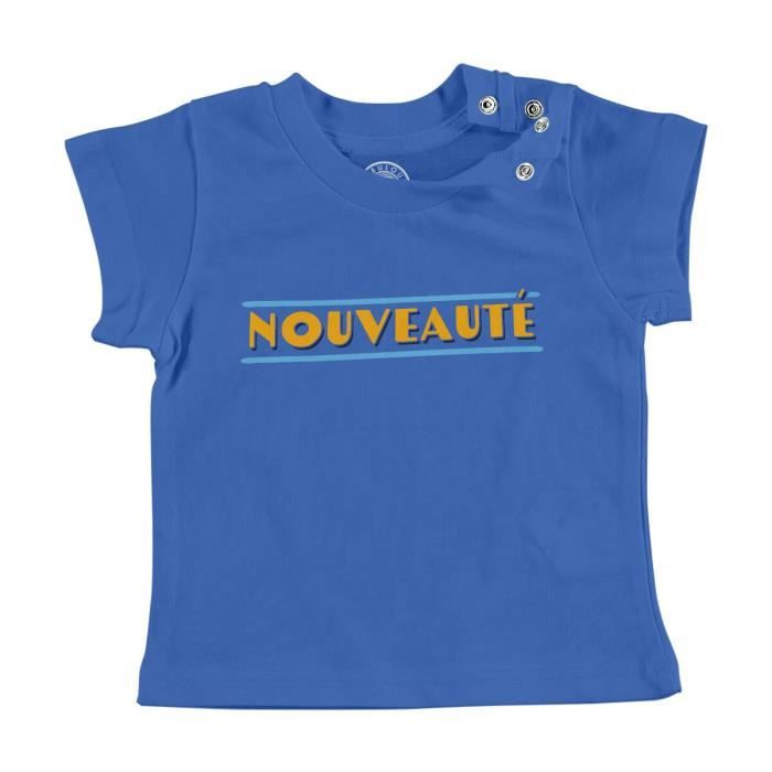 Tee-shirt Manches Courtes Miss Captain - Taille T1 (34/36) - Coton Blanc Stretch Imprimé - Occasion TB