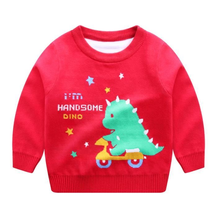 Pull Laine Tricot Main France - Taille 10/12 Ans - Bleu Blanc Chiné - Occasion Très Bon état