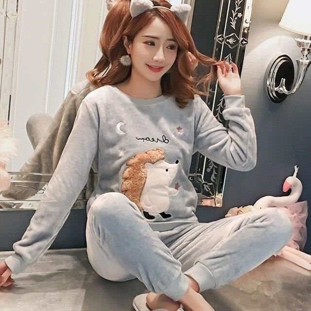 Pyjama Ensemble pyjama chaud en flanelle pour femme v tements de