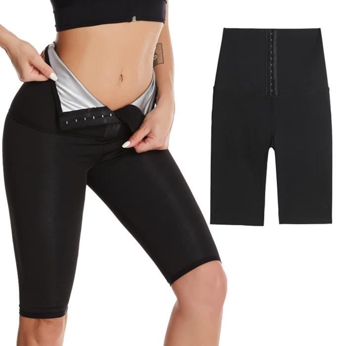 Pantalon de Sudation Femmes Short Amincissant Short Sauna Minceur Femme Sudation Pantalon Sudation Amincissante Ventre Plat Legging