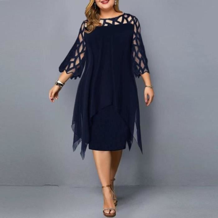 Robe bleue deals grande taille