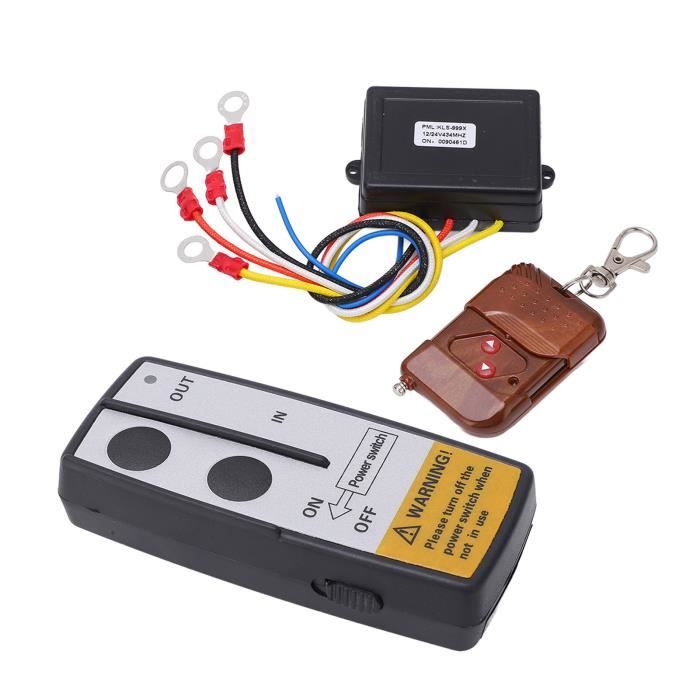 Omabeta Kit de télécommande de treuil fil Kit récepteur de clé de télécommande de treuil fil, longue Distance de 75 auto frein