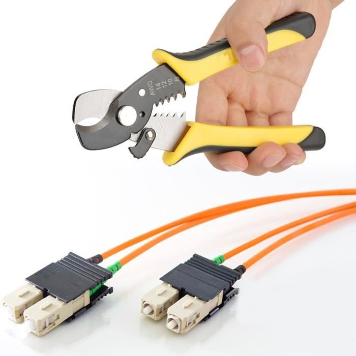 Machine Coupe Cable Omabeta coupe-câble Pince à dénuder le fil de coupe de câble 2 en 1 ...