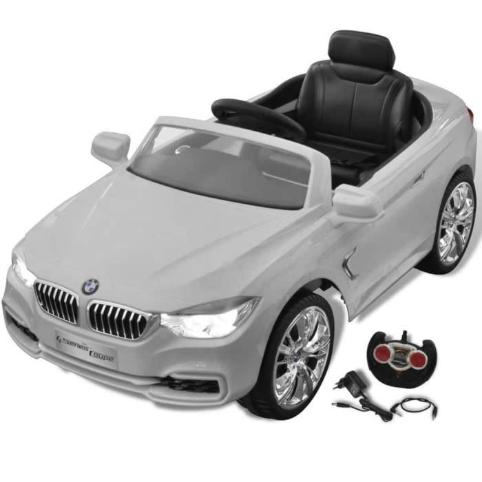 Voiture electrique Voiture enfant a batterie avec telecommande BMW Blanc Cdiscount Auto