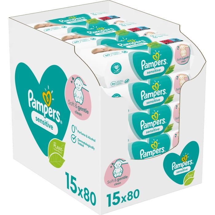 Pampers Lingettes Bebe Sensitive Lot De 15 X 80 Lingettes 10 Lingettes Cdiscount Puericulture Eveil Bebe