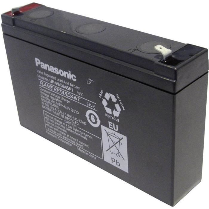 Batterie Plomb (AGM) 6 V 7.5 Ah Panasonic Blei 6V 7,5Ah