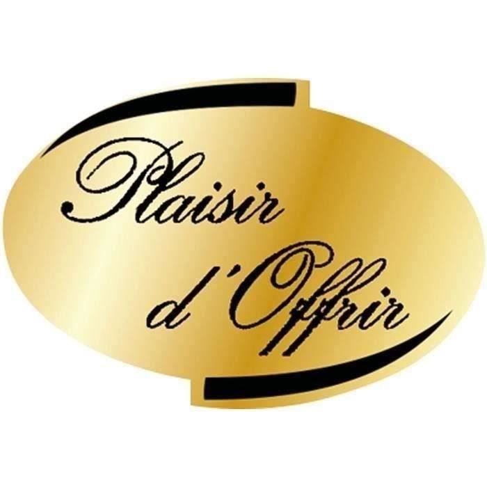 Papeterie du poitu - Sticker plaisir offrir oval - x499