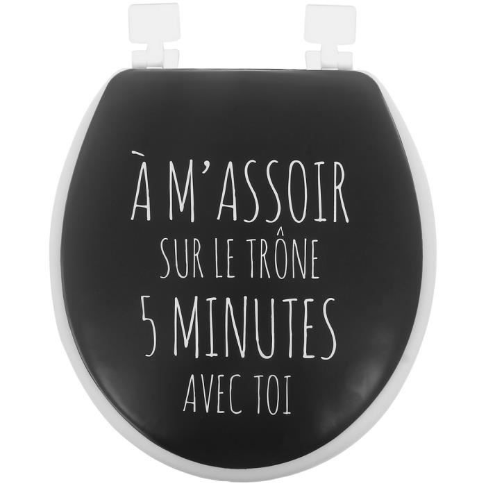 Abattant De Toilettes Wc Mousse Design Humour Expression Fun Noir Cdiscount Bricolage