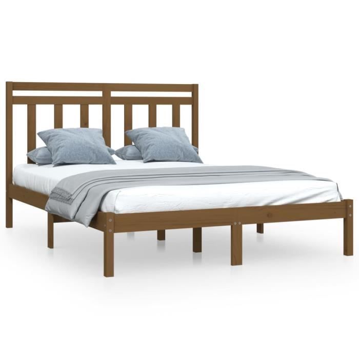 Lit bois massif 140x200 cm Holda | Maisons du Monde