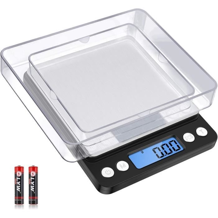 Balance De Precision 1000g/0.1g, Balance De Poche Avec Écran LCD Rétroéclairé,Petit Balance De