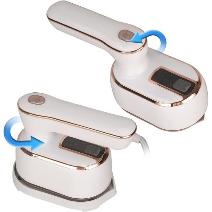 Défroisseur Vapeur Vertical 1500W, Fer à Repasser Voyage 20s De Chauffage, Steamer 350ML Reservoir Deau Amovible Avec Brosse Pour Maison Bureau 91585022