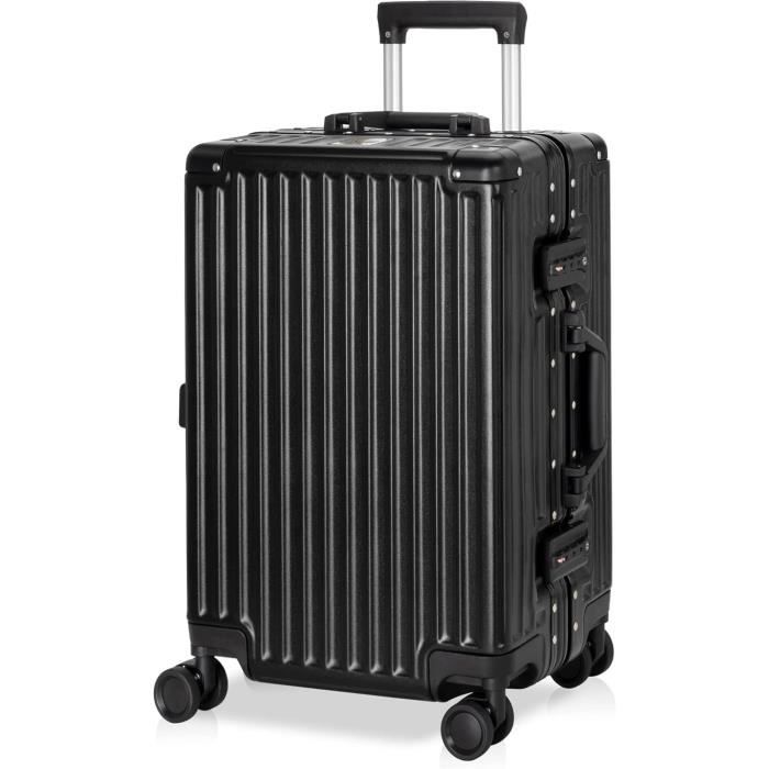 Todeco Valise Cabine 56cm Rigide ABS+PC Or Rose - 4 Roues Doubles Léger Voyage