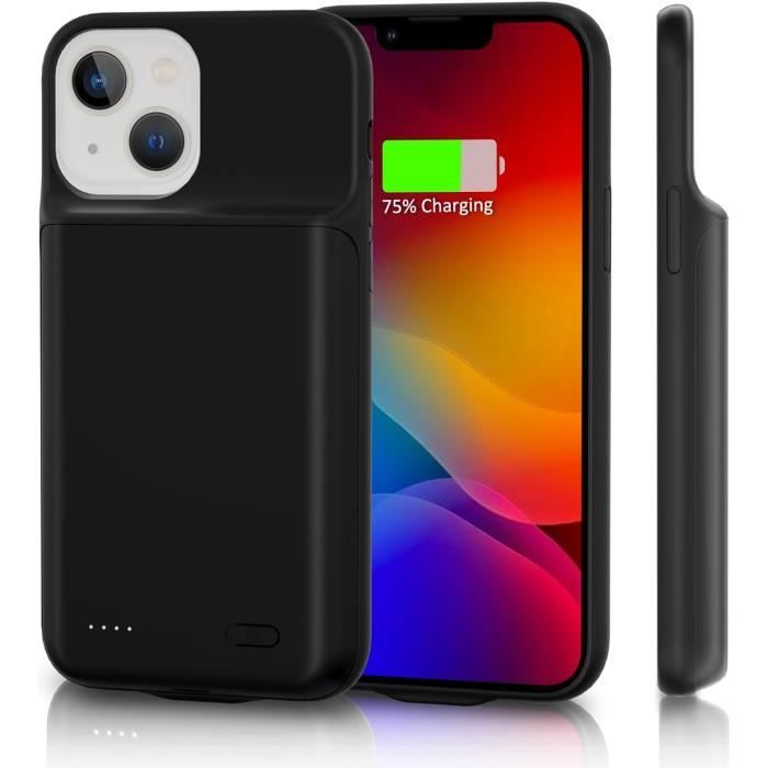 Coque Batterie 7500 MAh Pour IPhone 13/13 Pro/14 - Ultra Mince - Rose - Neuf