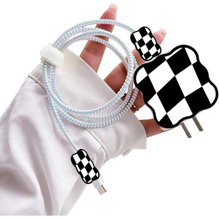 Protecteurs De Câble Pour Chargeur Et écouteurs - Lot De 2 - En Plastique, Protection 360° - Compatible Universel