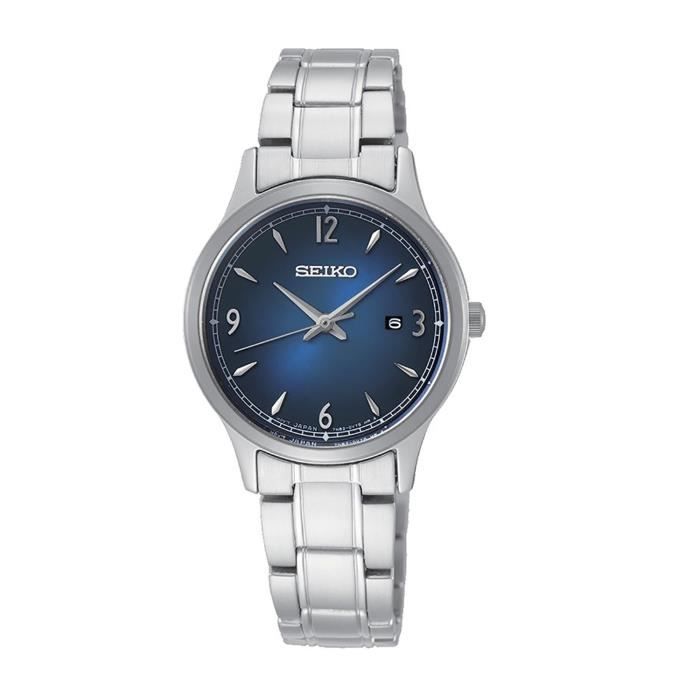 Montre femme acier cadran bleu Clearance