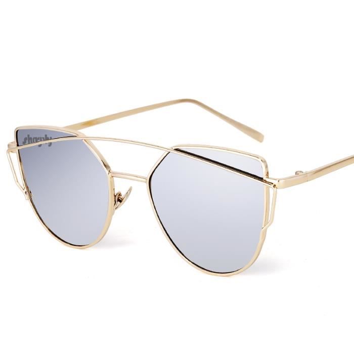 Lunettes de soleil femme luxe marque 2017 ete ronde argent jolie