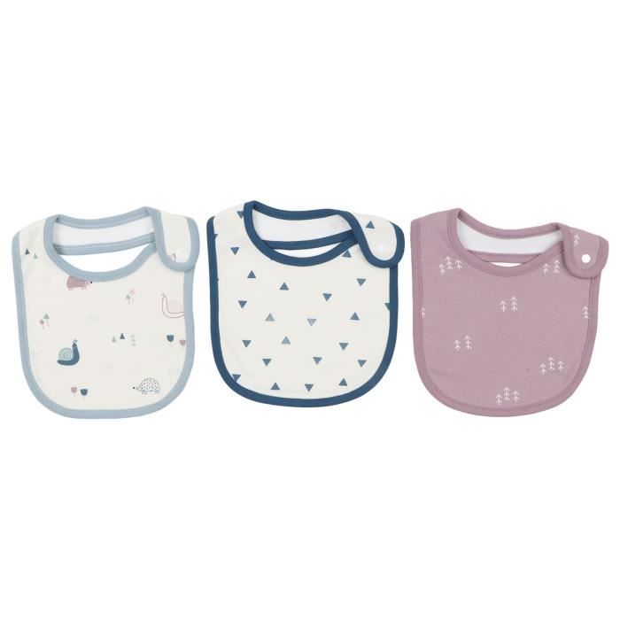 5 Bavoirs Imperméables Jollein - Motif Animaux - Fermeture Velcro - Pour Bébé