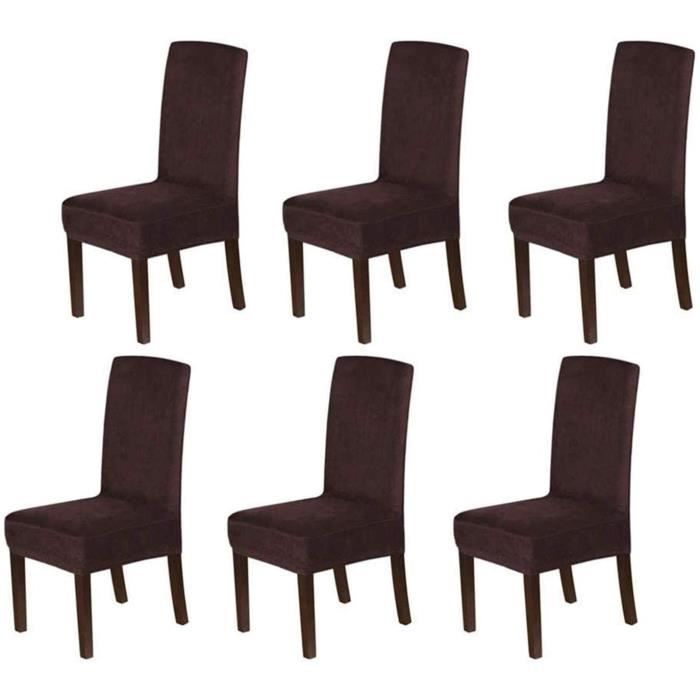 Lot De 4 Housses De Chaise De Salle à Manger Nordique En Velours Extensibles Et élastiques Pour Chaises De Bureau, De Cuisine Et De Maison (rouge Vin