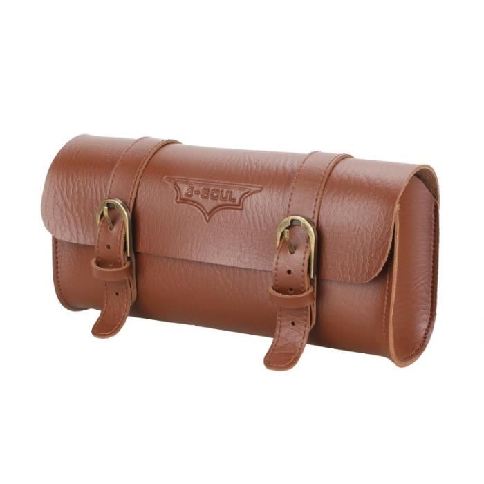 B Soul Nouvelle Sacoche De Guidon De Velo Vintage Sac De Queue De Velo Sac De Velo En Cuir Pu Pochette De Selle Panier De Queue Prix Pas Cher Cdiscount