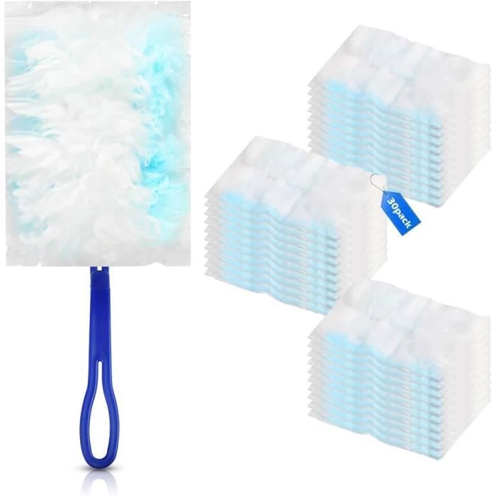 Lot De 50 Plumeaux Magnétiques Forhandy + 1 Poignée Télescopique - Microfibre Anti-poussière