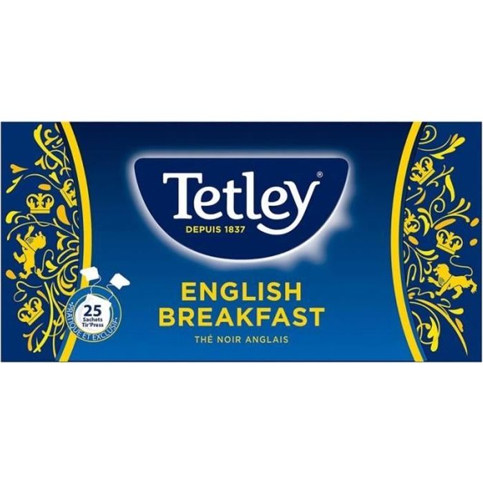 TETLEY Thé English Breakfast Sachet 50G Lot De 4 Cdiscount Maison