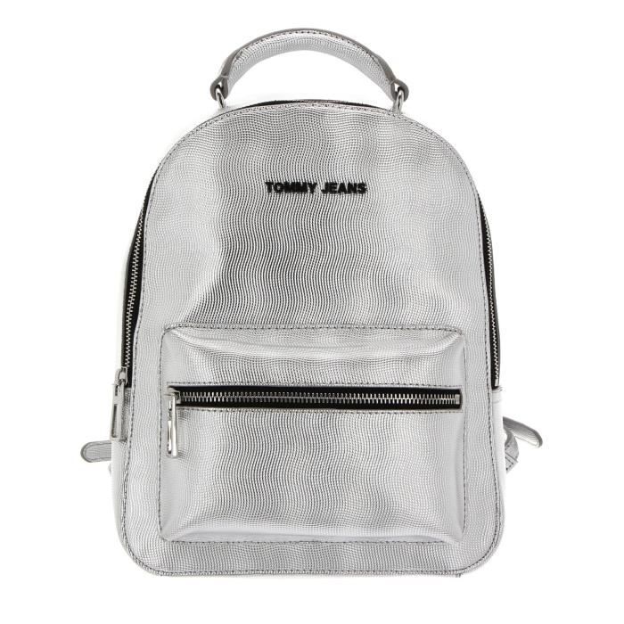 TOMMY HILFIGER TJW Femme PU Backpack Silver 125552 sac dos