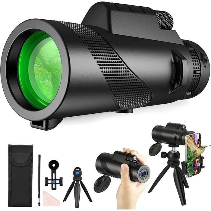 Monoculaire Télescope BOSSDUN 30x50 Avec Support Smartphone Et Trépied - Zoom 10-30x, Imperméable IP66, Pour Chasse, Observation D'oiseaux, Randonnée