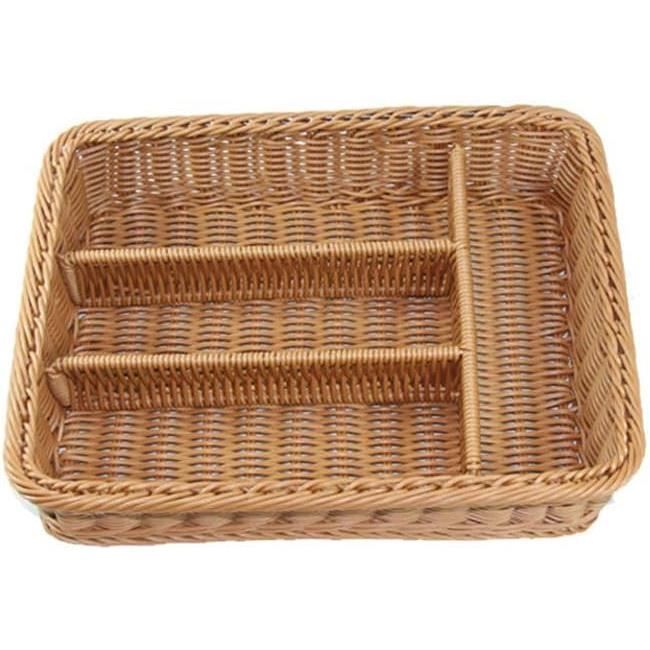 Range Couverts 3 Compartiments - Organiseur De Tiroir Cuisine 40x32 Cm - Polyvalent Et Facile à Nettoyer